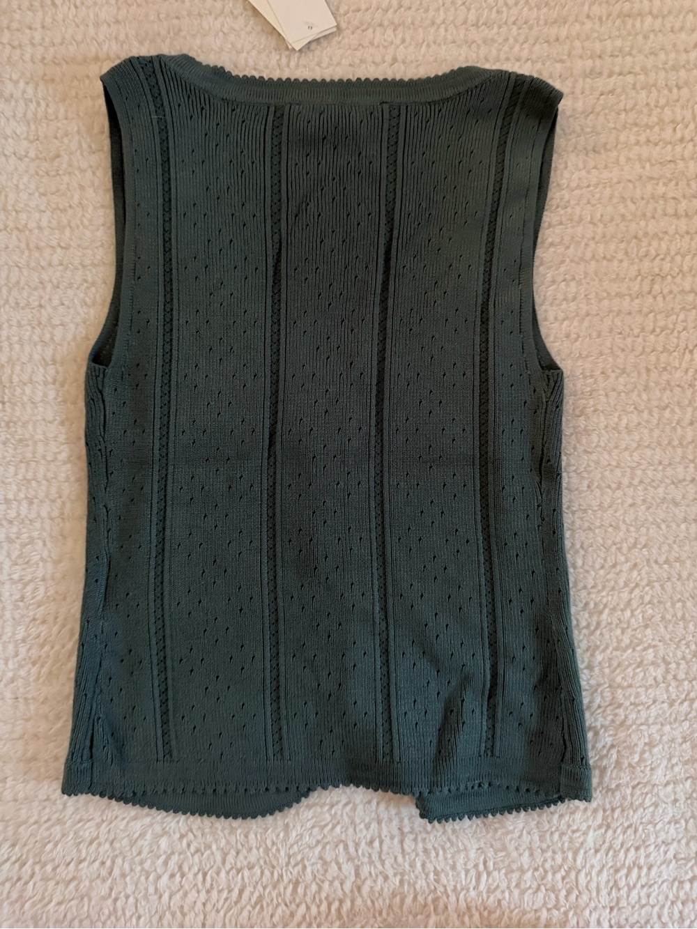 Abercrombie & Fitch Dark Teal Ribbed Button-Front Knit Tank - Picture 3 of 4